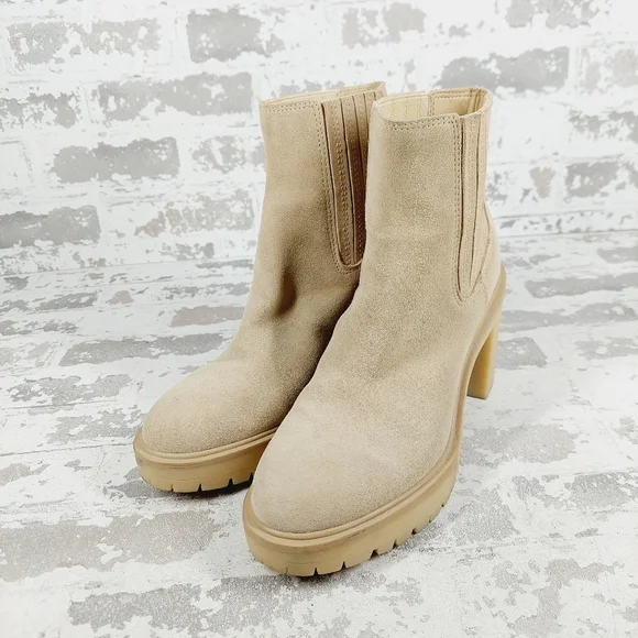 New Dolce Vita Caster H2O Cream Suede Booties E 176 - Picture 2 of 12